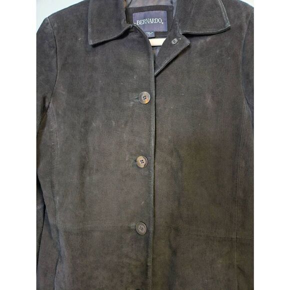 Bernardo black suede jacket.  Size M. - Picture 2 of 4